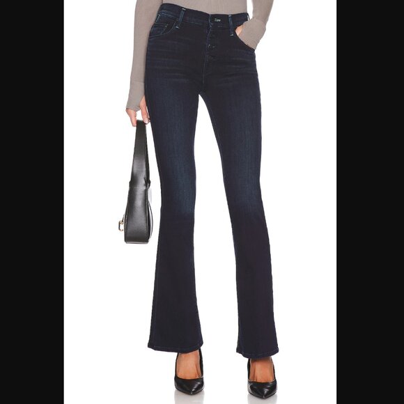MOTHER The Pixie Weekender Mid-Rise Flare Jeans (Night Tripper) Size 34 NWT - Picture 1 of 12